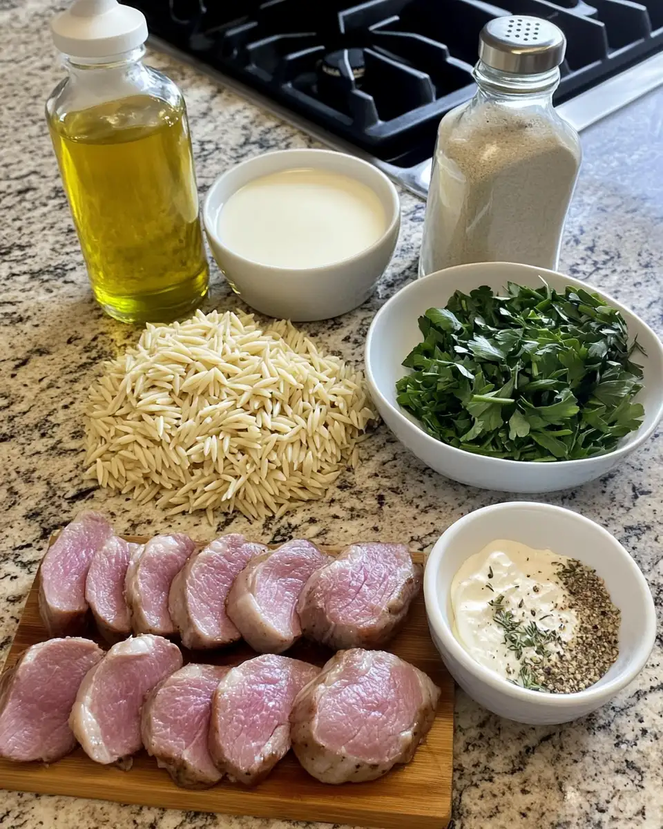 Savor the Flavor: Creamy Pork Tenderloin Medallions with Orzo Magic 4 Ingredients for Savor the Flavor: Creamy Pork Tenderloin Medallions with Orzo Magic