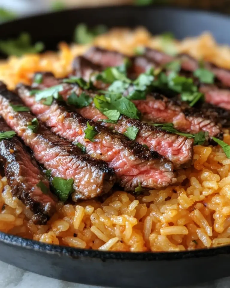 Savor the Flavor: Creamy Queso Rice Meets Juicy Steak Strips - Featured Image