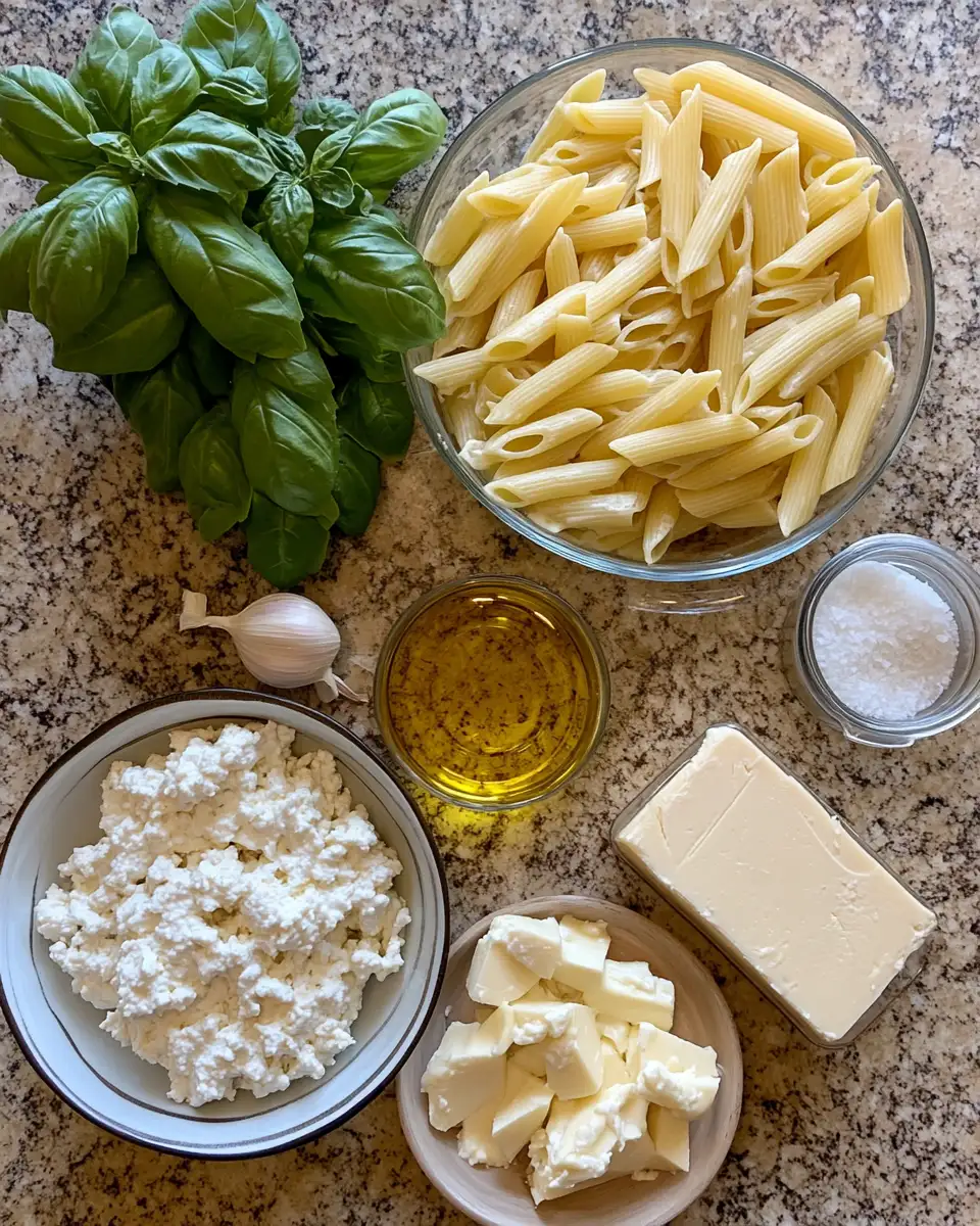 Ingredients for Decadent Delight: Creamy Ricotta Chicken Pasta Recipe to Savor