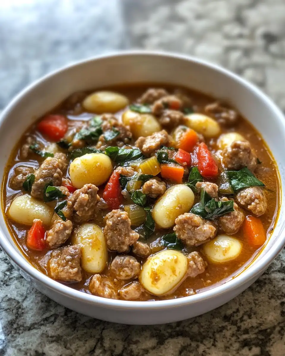 Final dish - Warm Up with Irresistibly Creamy Sausage Gnocchi Soup