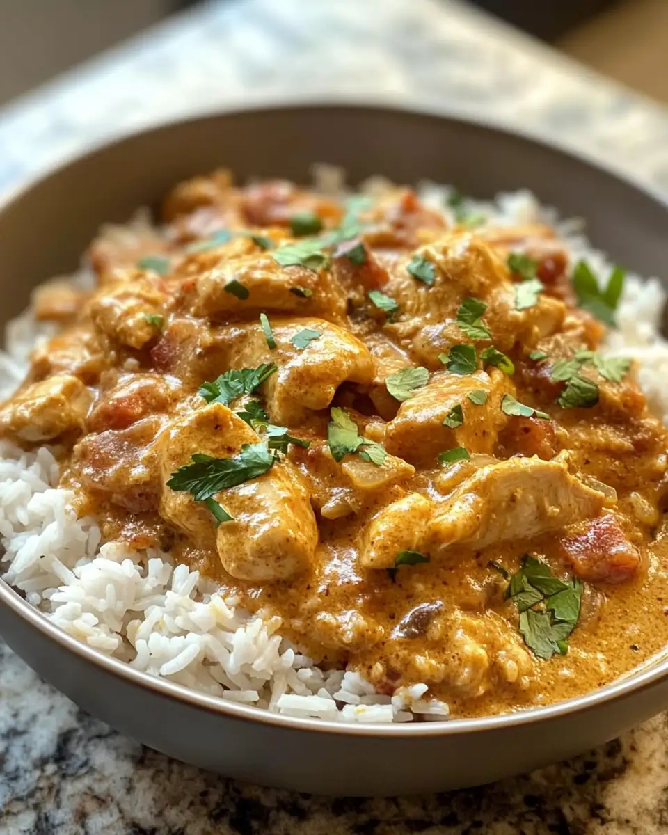 Final dish - Irresistibly Delicious: Creamy Smothered Chicken and Rice Delight