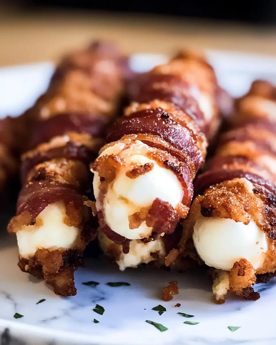 Irresistible Crunch: Discover the Ultimate Crispy Bacon-Wrapped Mozzarella Sticks - Featured Image