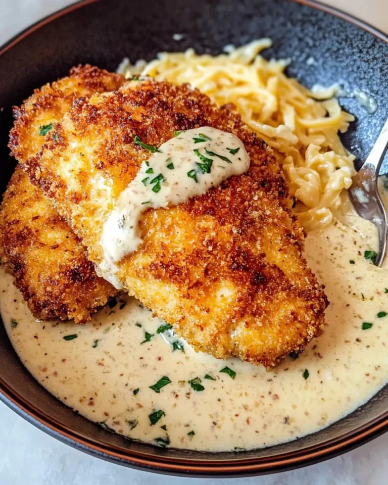 Savor the Flavor: Crispy Parmesan Chicken with Garlic Cream Sauce Delight - Featured Image