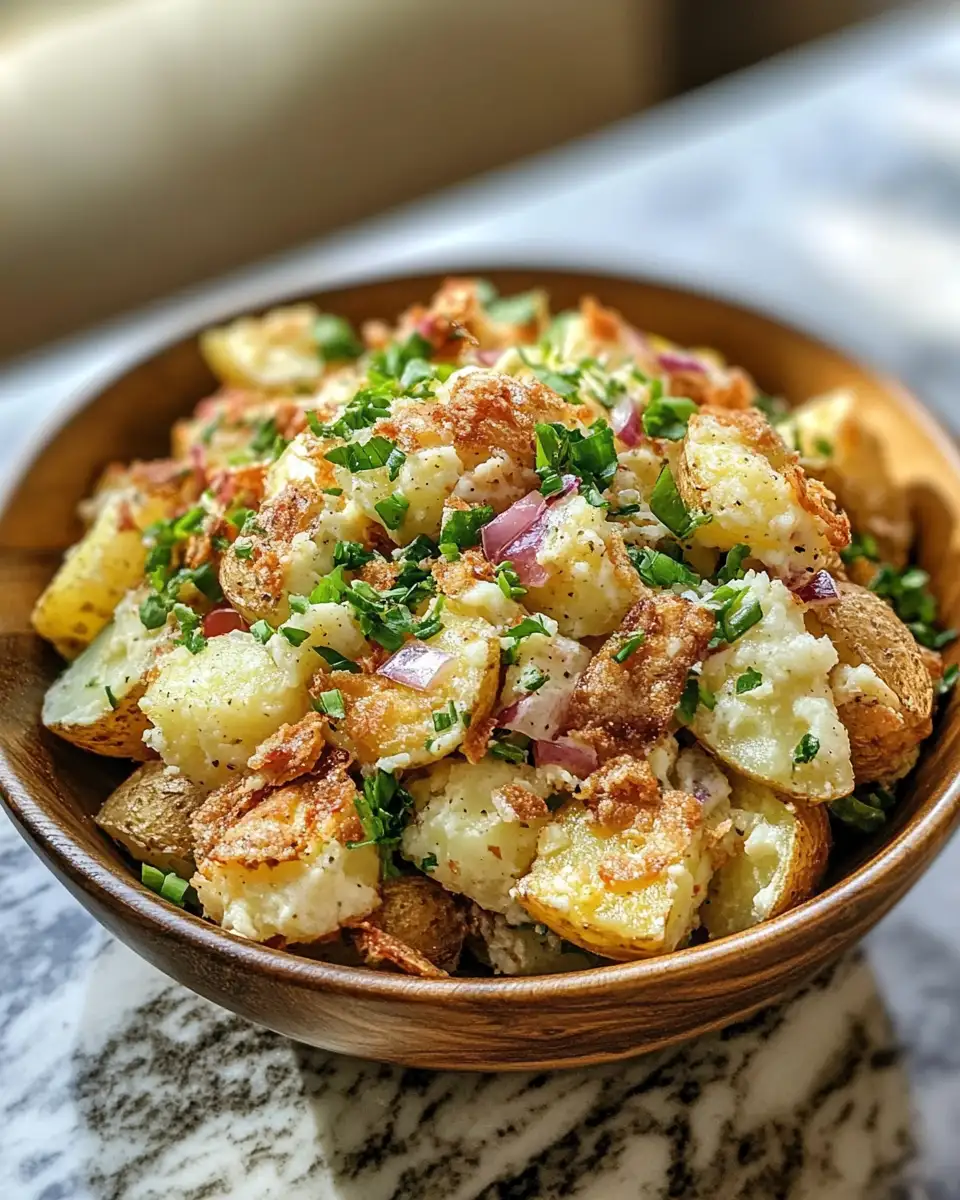 Final dish - Crispy Smashed Potato Salad: The Ultimate Crunchy Side Dish