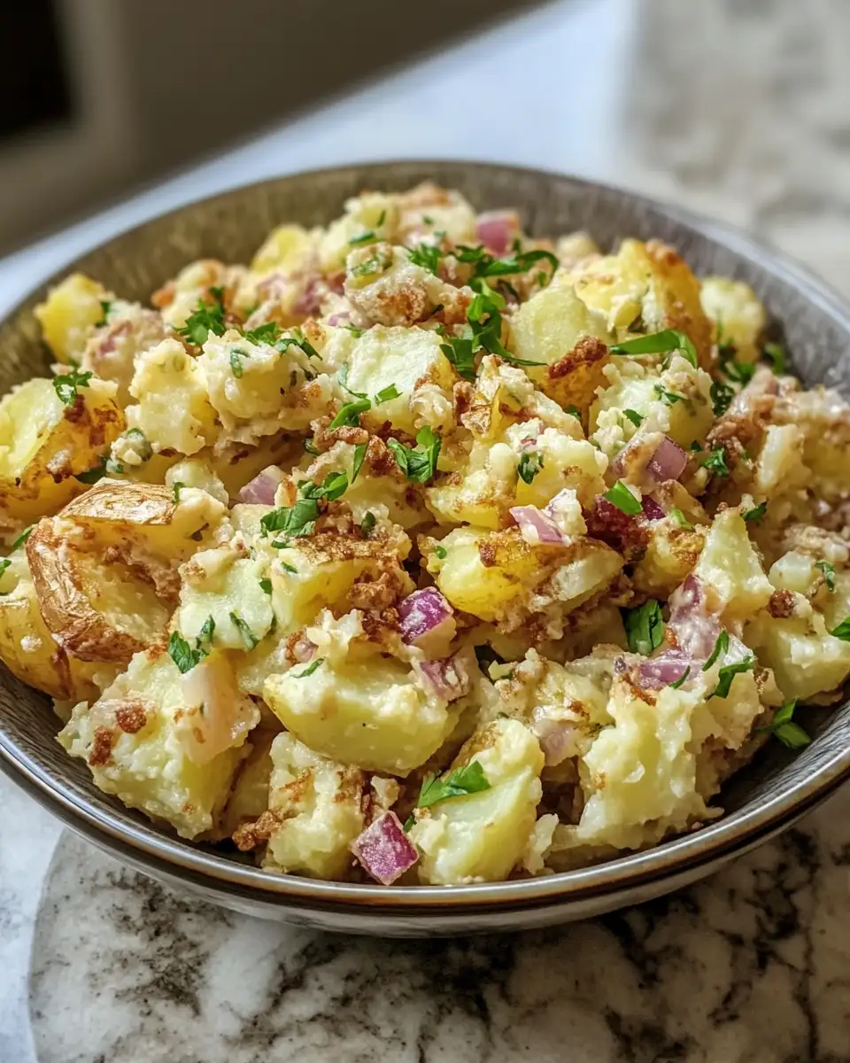 Crispy Smashed Potato Salad: The Ultimate Crunchy Comfort Food 6 Final dish - Crispy Smashed Potato Salad: The Ultimate Crunchy Comfort Food