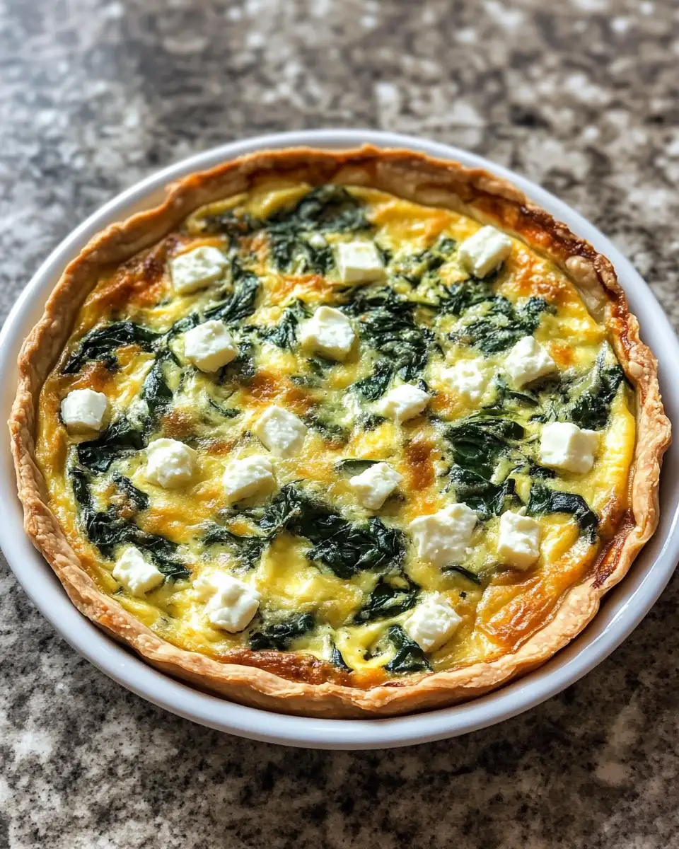 Deliciously Easy Crustless Spinach Onion and Feta Quiche Recipe 6 Final dish - Deliciously Easy Crustless Spinach Onion and Feta Quiche Recipe