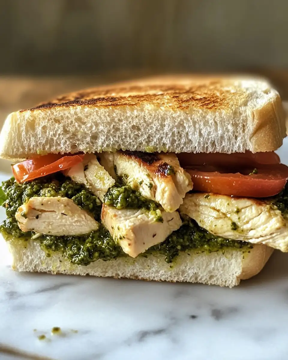 Final dish - Whip Up a Deliciously Easy Chicken Pesto Sandwich in Minutes