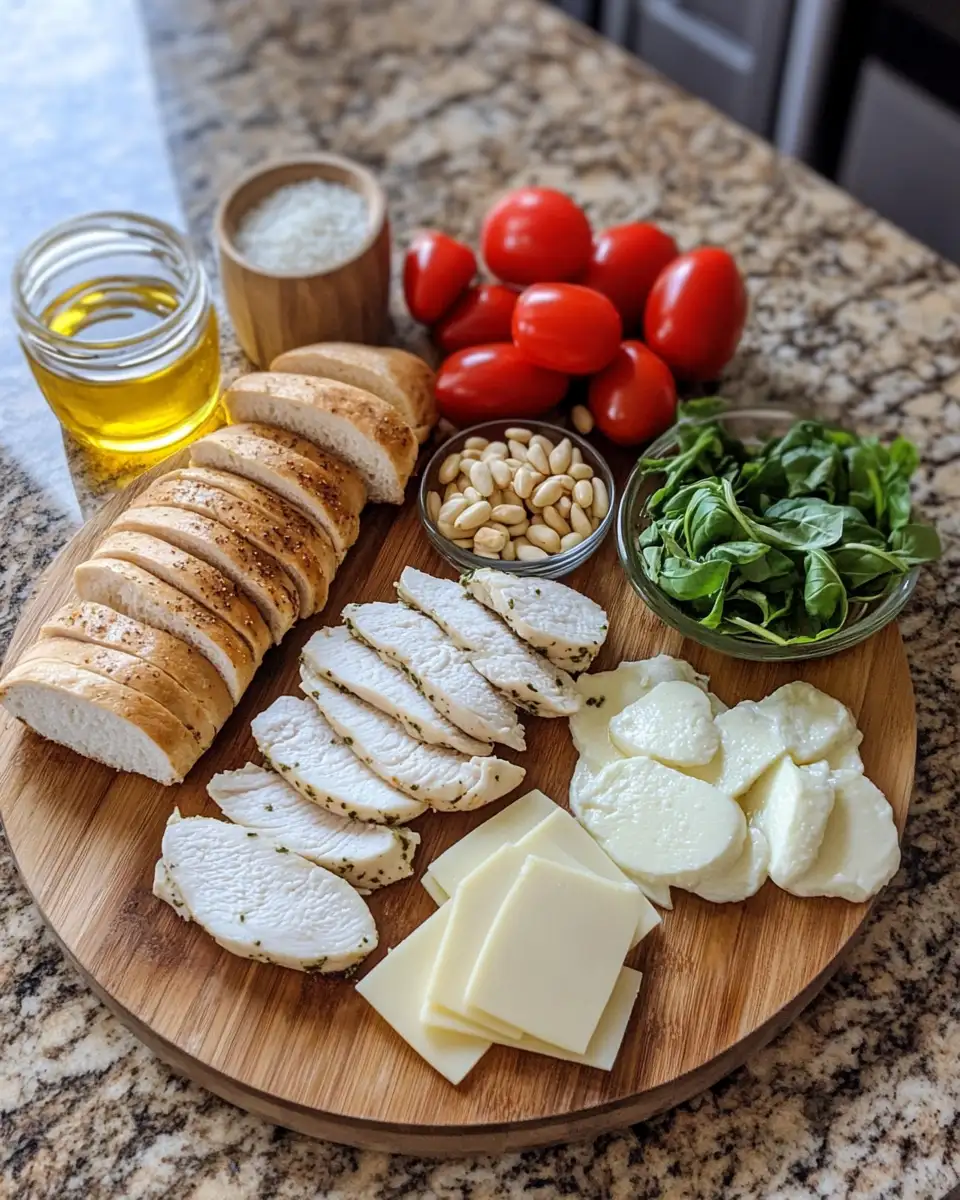 Ingredients for Whip Up a Deliciously Easy Chicken Pesto Sandwich in Minutes