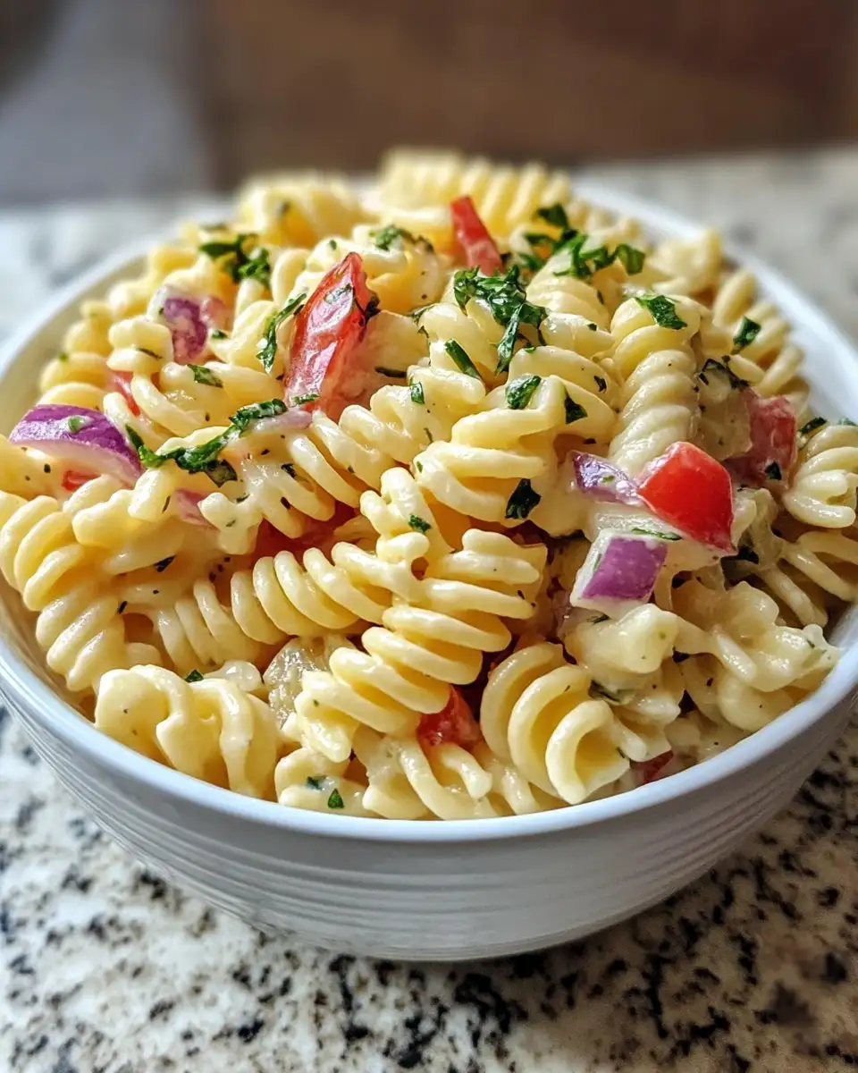 Zesty Twist: Dill Pickle Ranch Pasta Salad Delight 6 Final dish - Zesty Twist: Dill Pickle Ranch Pasta Salad Delight