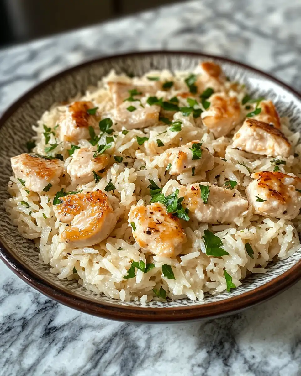 Final dish - Savor the Perfect Dinner Goals with Chicken Scampi and Garlic Parmesan Rice