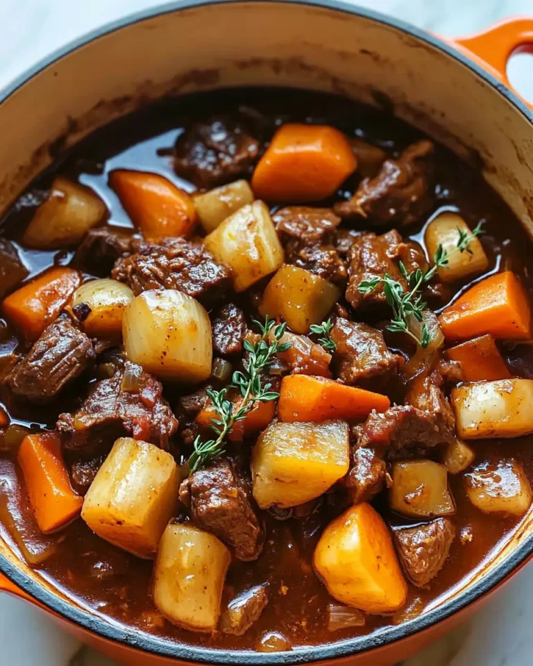Cozy Up with Hearty Dutch Oven Beef Stew and Root Vegetables - Featured Image