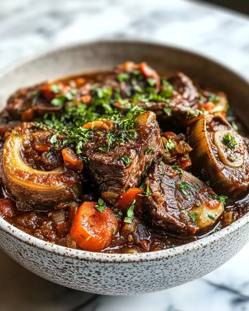 Final dish - Melt-in-Your-Mouth Magic: Easy Braised Beef Osso Bucco Recipe