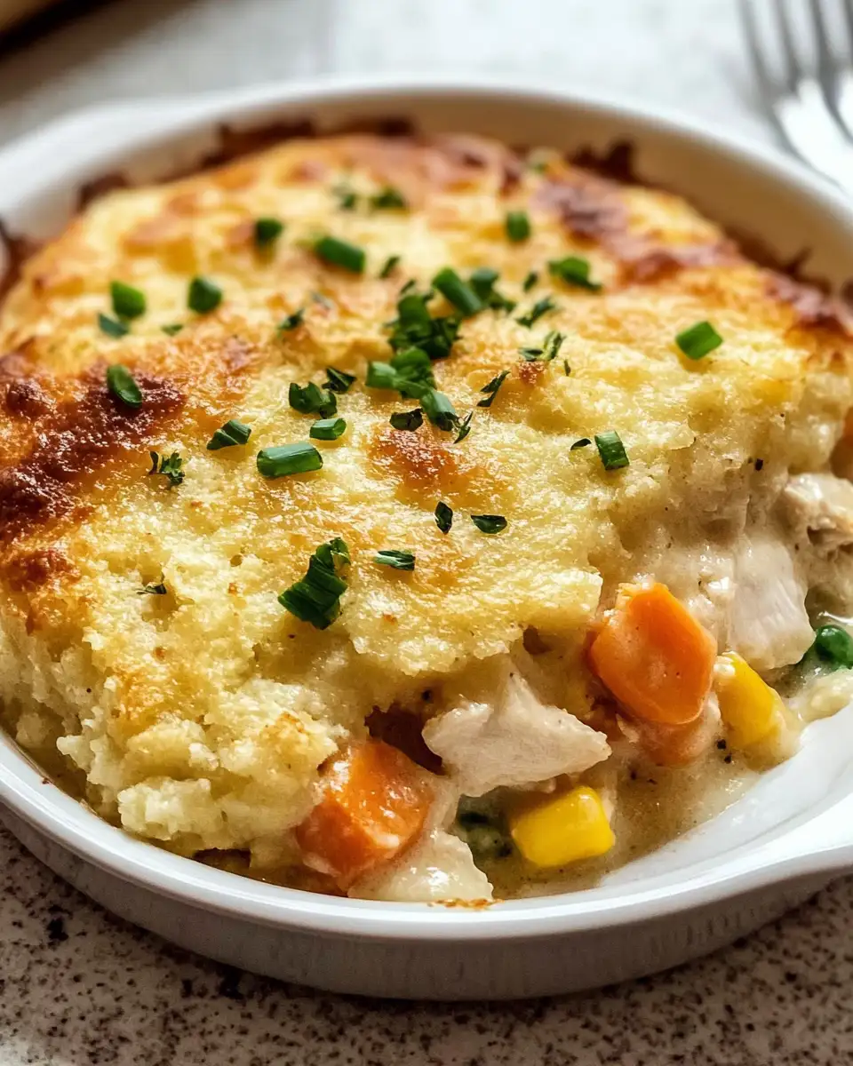 Effortless Delight: Savor the Easy Chicken Cobbler Dinner Casserole - Featured Image