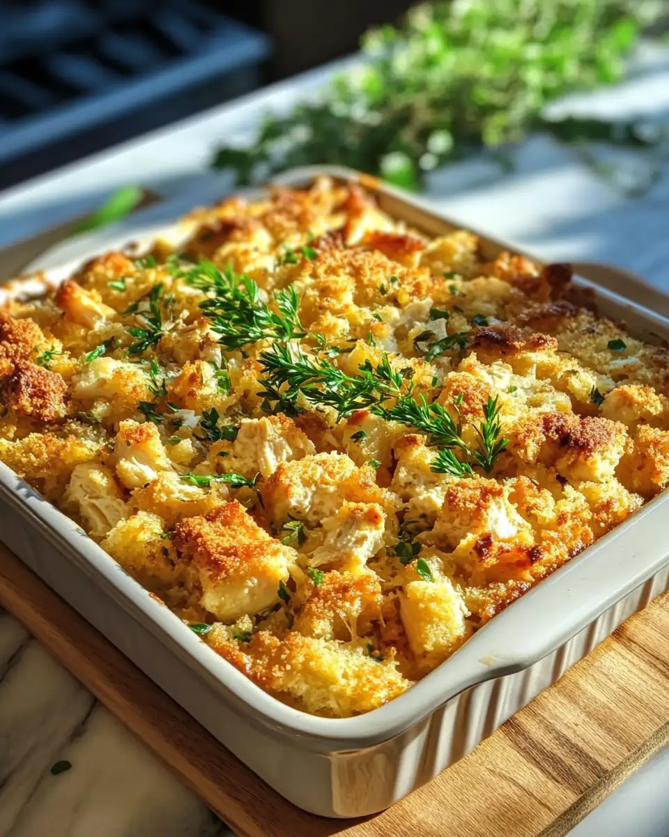 Final dish - Effortless Delight: Savor the Easy Chicken Cobbler Dinner Casserole