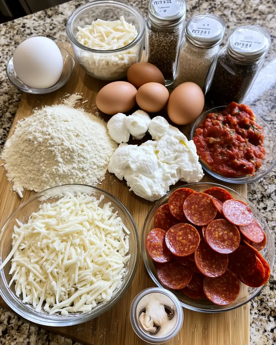 Ingredients for Quick & Delicious: Easy Keto Pizza Recipe to Satisfy Your Cravings