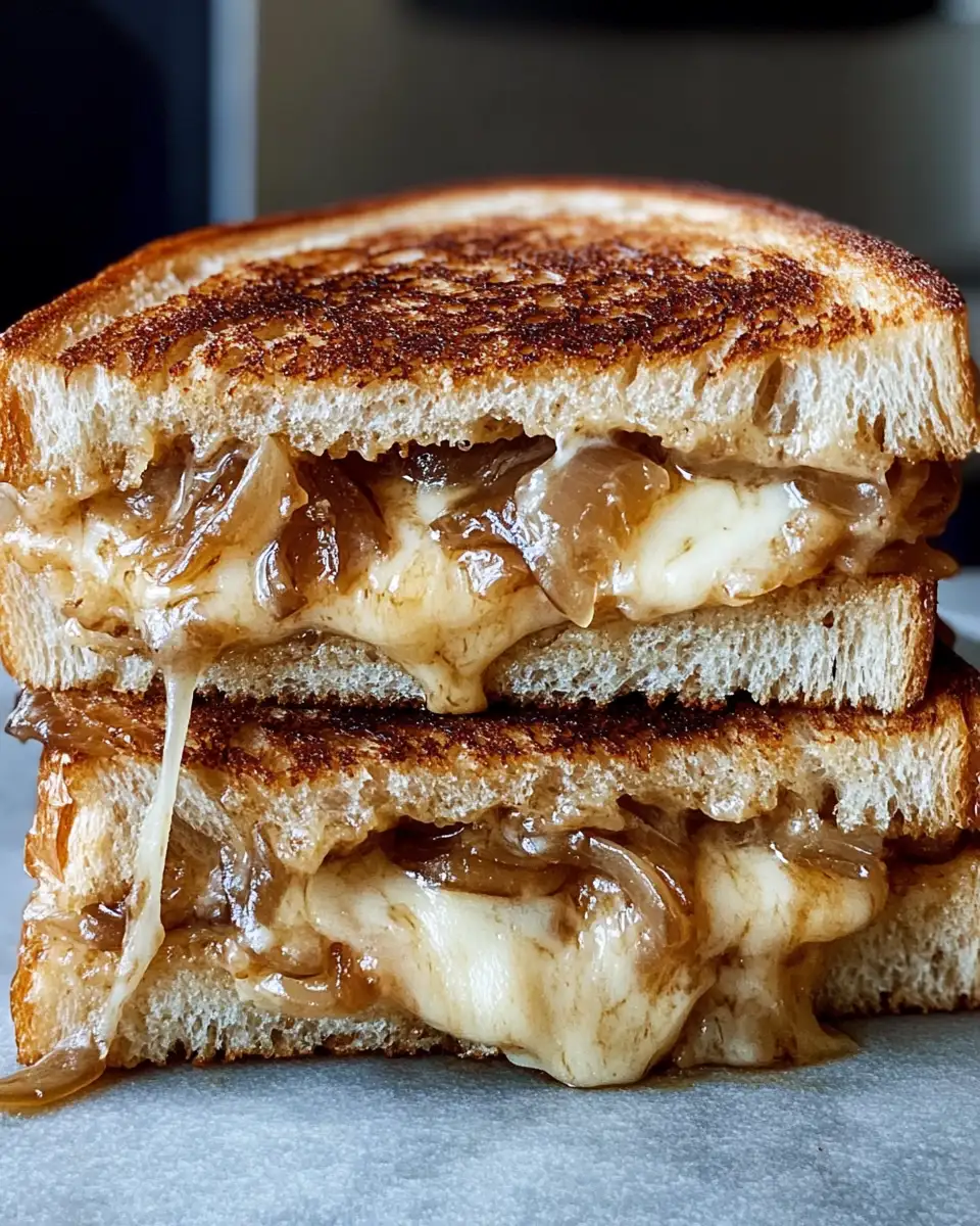 Gooey Perfection: The Ultimate French Onion Grilled Cheese Sandwich - Featured Image