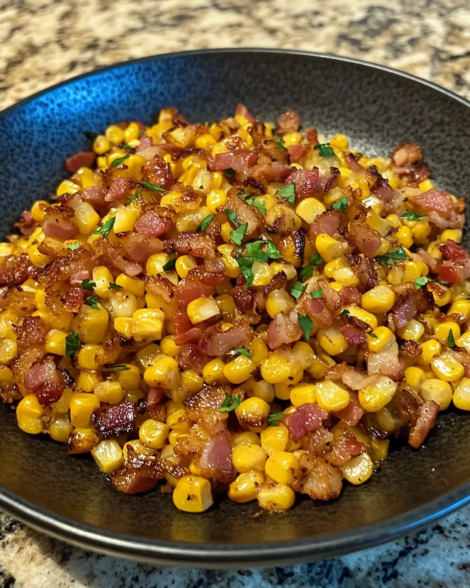 Sizzling Summer Delight: Fried Corn with Bacon Bliss 6 Final dish - Sizzling Summer Delight: Fried Corn with Bacon Bliss
