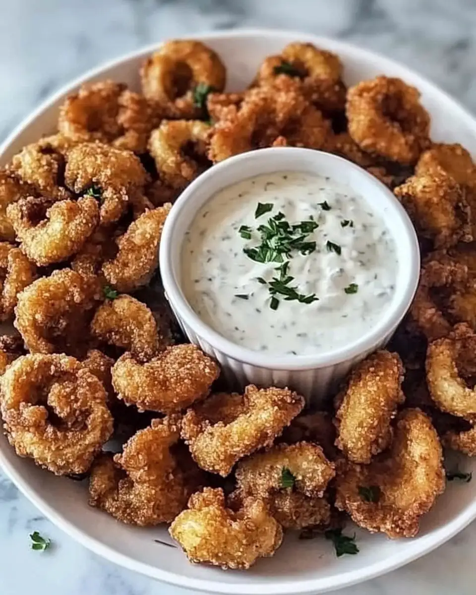 Crispy Delights: Fried Sliced Mushrooms with Ranch - Featured Image