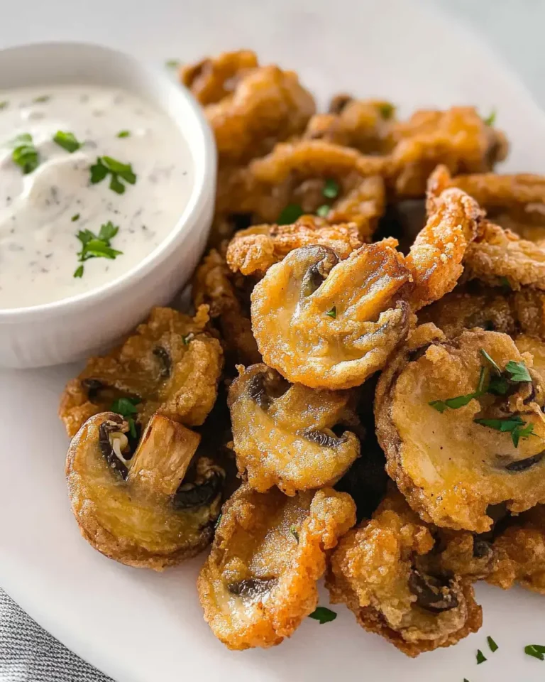 Crispy Delight: Fried Sliced Mushrooms with Ranch Dip - Featured Image
