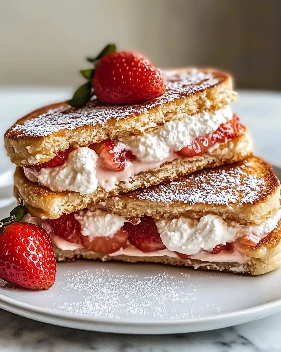 Indulge Your Sweet Tooth with Fried Strawberry Cheesecake Sandwiches - Featured Image