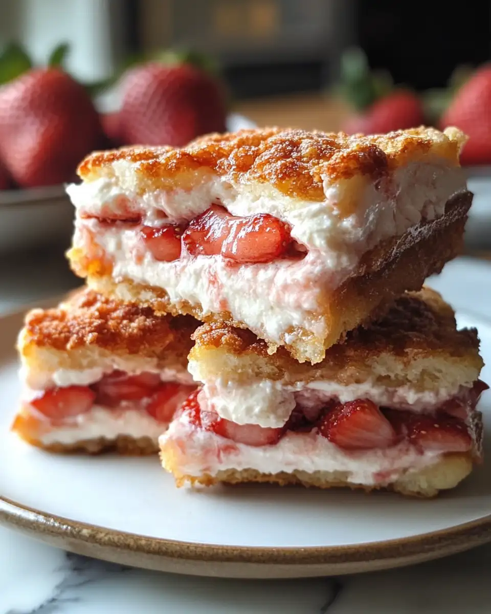 Final dish - Indulge Your Sweet Tooth with Fried Strawberry Cheesecake Sandwiches