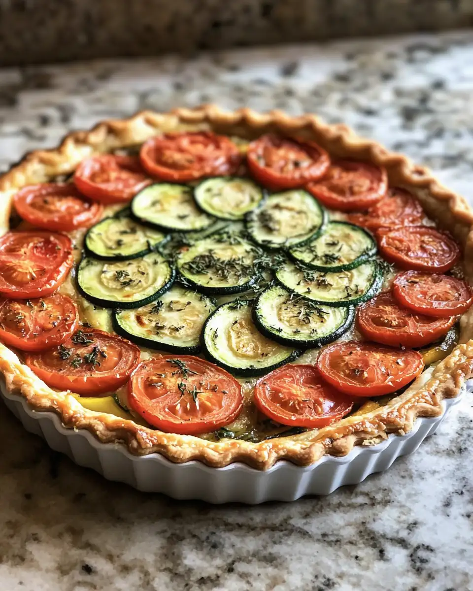 Final dish - Savor the Season with a Garden-Fresh Zucchini & Tomato Tart