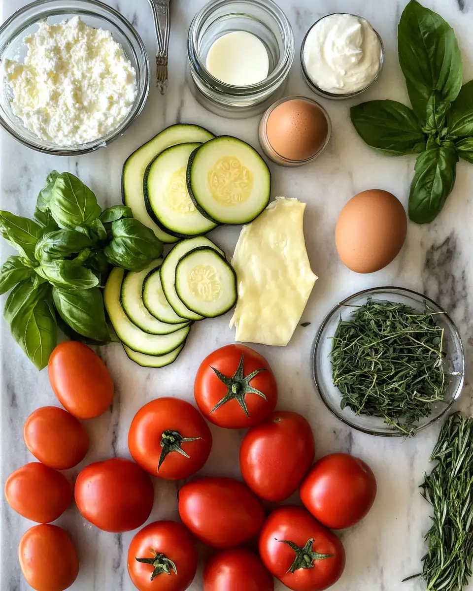 Ingredients for Savor the Season with a Garden-Fresh Zucchini & Tomato Tart