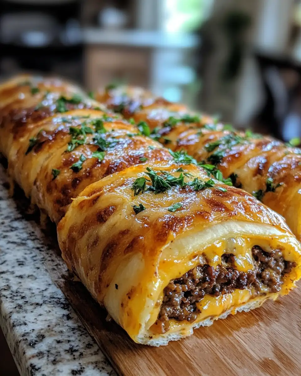 Final dish - Garlic Butter Cheeseburger Rollups: Unleash the Flavor and Cheese Bliss