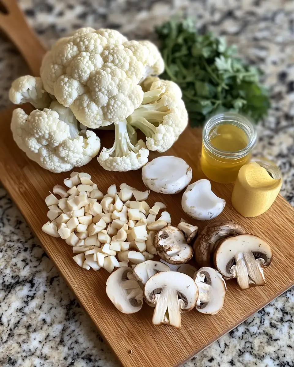 Savor the Flavor: Garlic Cauliflower Mushroom Skillet Sensation 4 Ingredients for Savor the Flavor: Garlic Cauliflower Mushroom Skillet Sensation