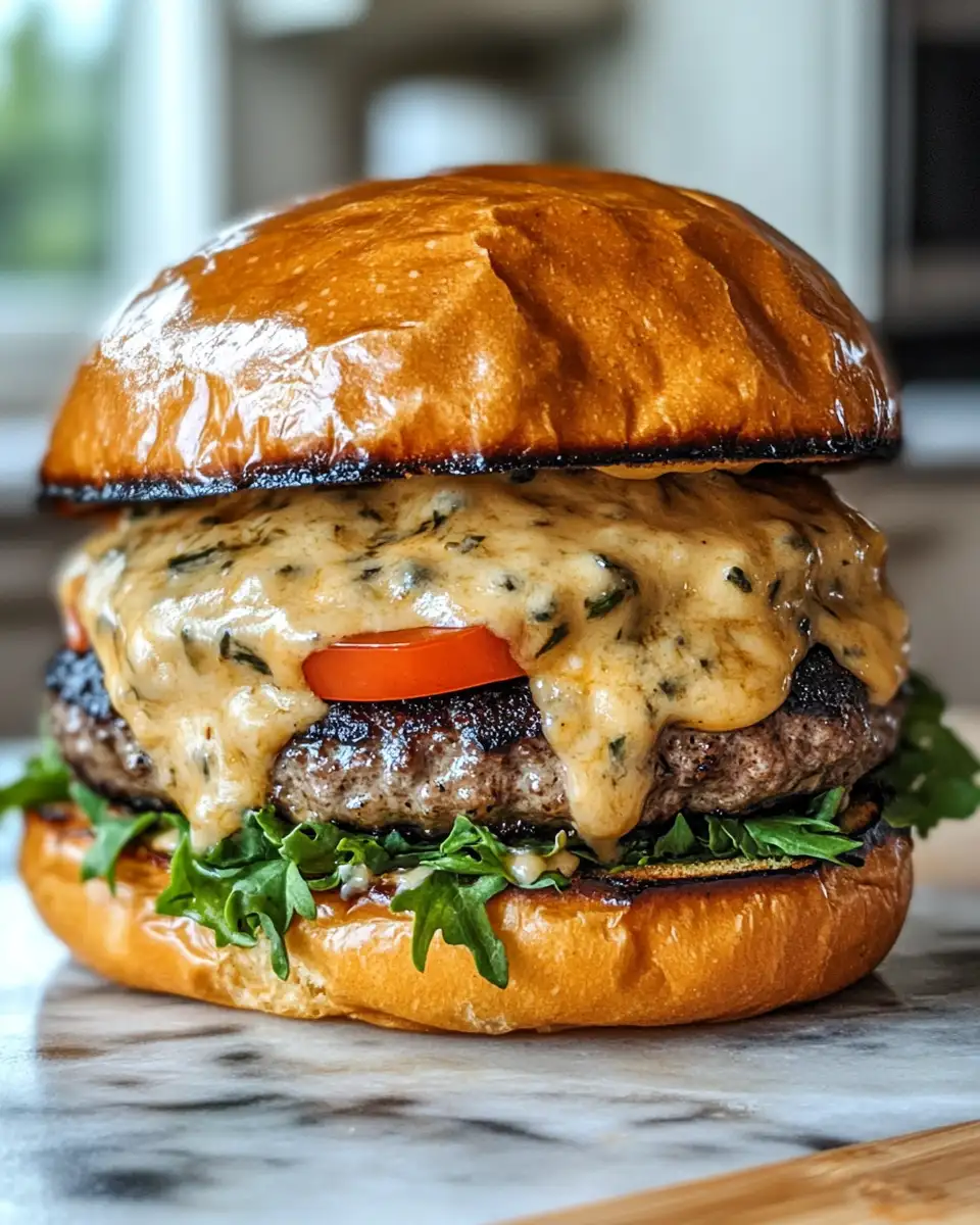 Final dish - Savor the Flavor Explosion: The Ultimate Garlic Parmesan Cheeseburger