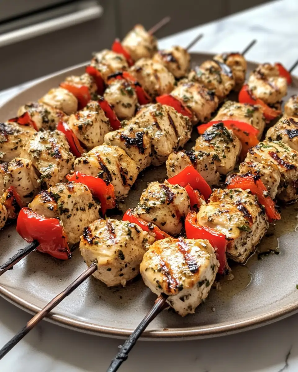 Final dish - Grill Up Flavor with Irresistible Garlic Parmesan Chicken Skewers