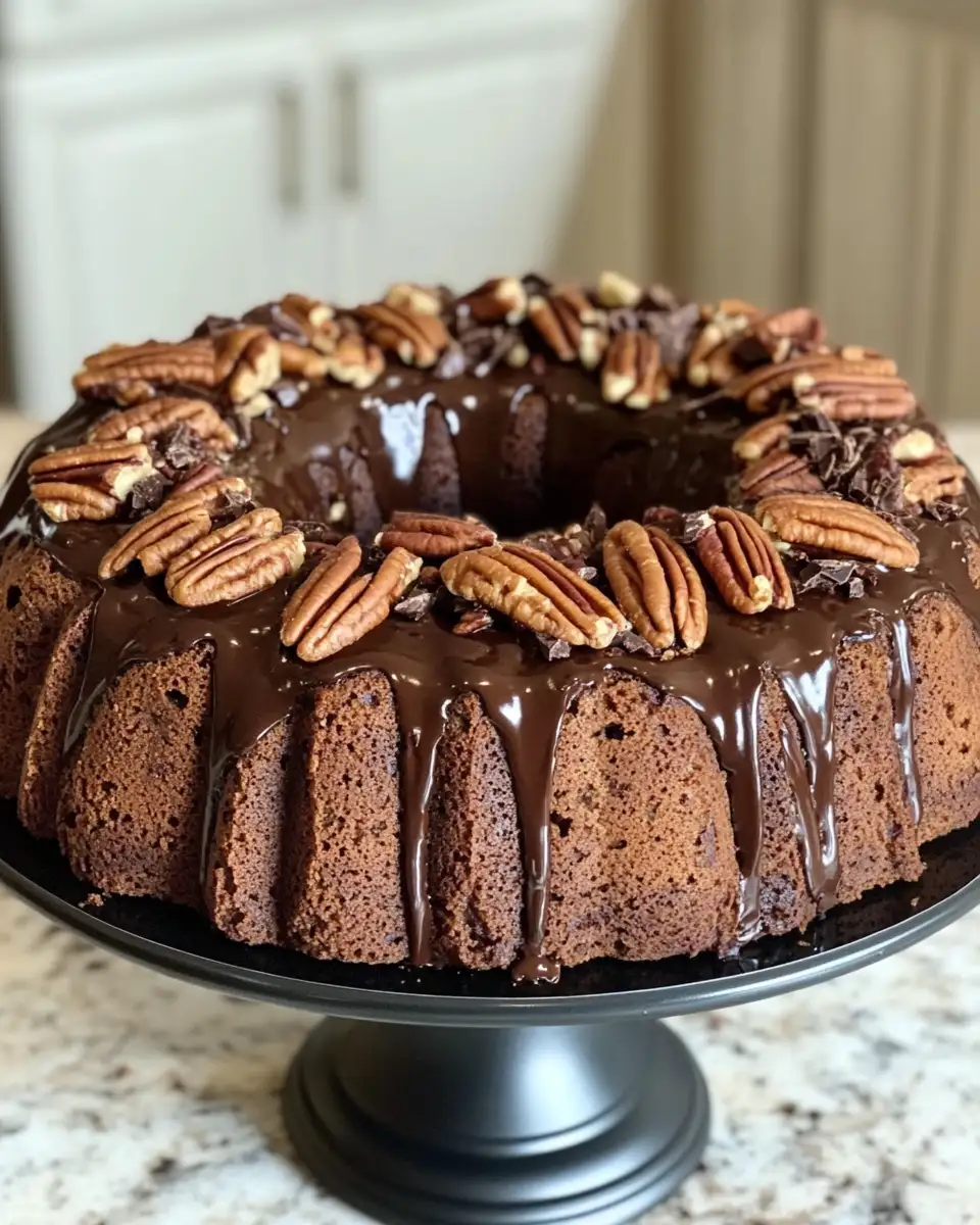 Indulge in Decadence: German Chocolate Pecan Pound Cake Perfection 6 Final dish - Indulge in Decadence: German Chocolate Pecan Pound Cake Perfection
