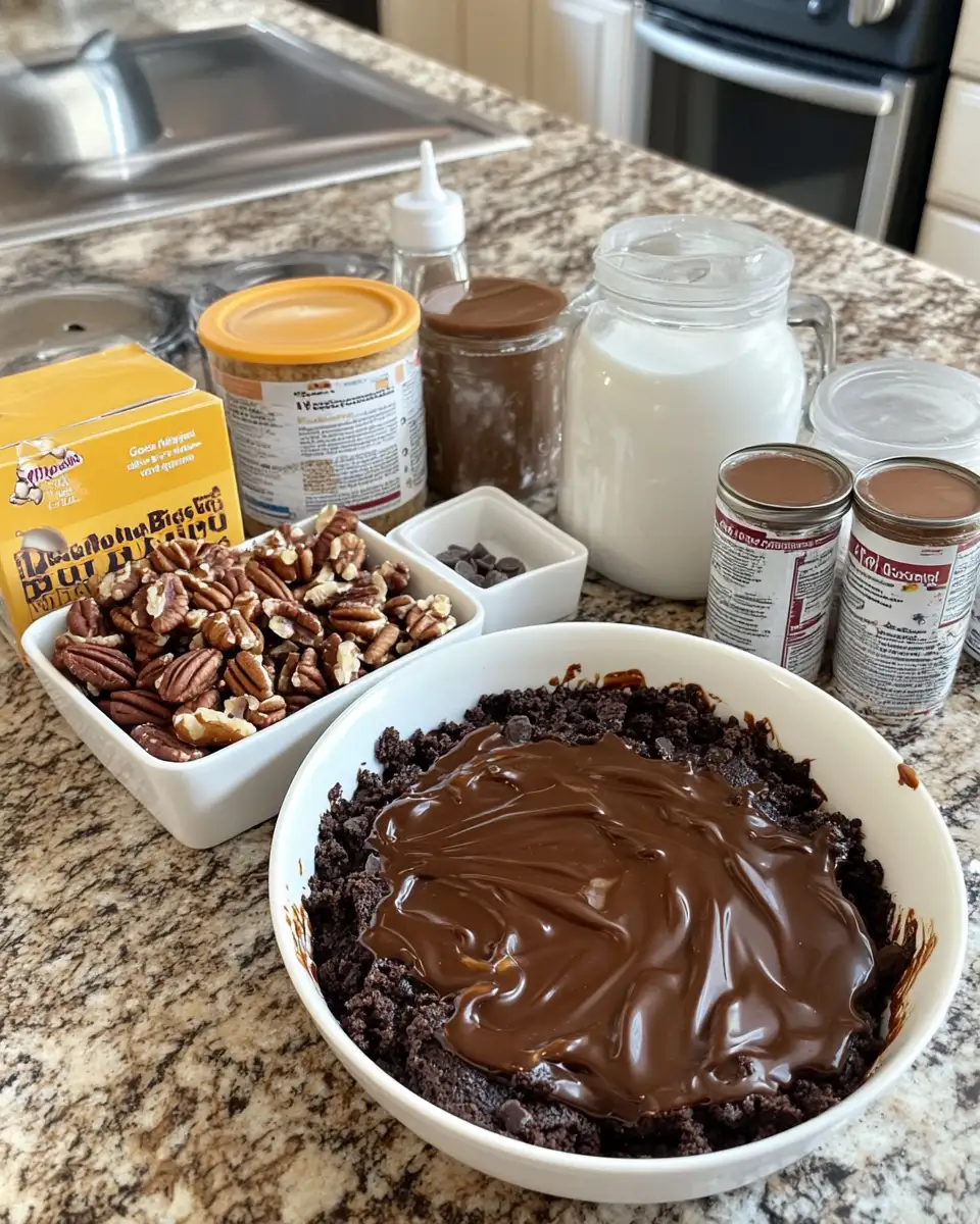 Indulge in Irresistible Bliss with the Gooey Caramel Turtle Poke Cake 4 Ingredients for Indulge in Irresistible Bliss with the Gooey Caramel Turtle Poke Cake