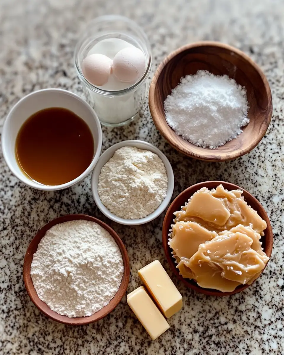 Ingredients for Indulge in Irresistible Gooey Salted Caramel Cupcakes