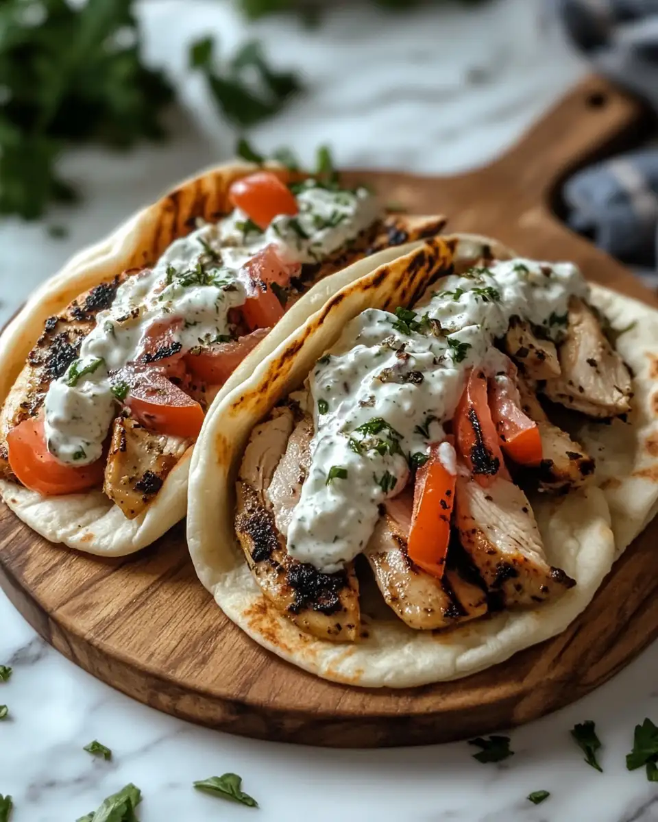 Final dish - Savor the Flavors: Greek Chicken Gyros with Lemon-Herb Marinade and Tzatziki