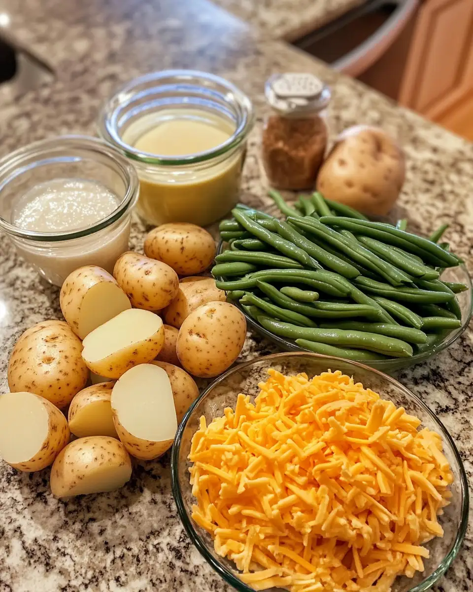 Ingredients for Irresistible Green Bean Casserole with Potatoes That Will Steal the Show