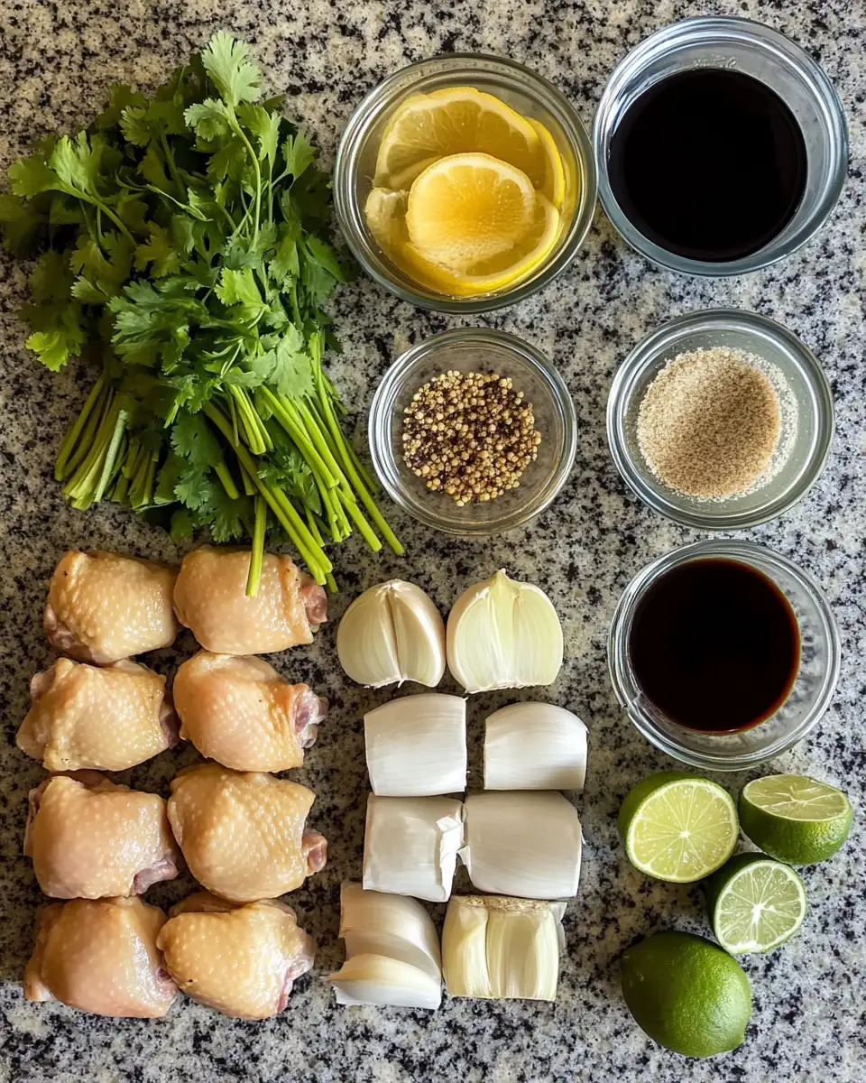 Ingredients for Sizzle and Zest: Irresistible Grilled Lemongrass Chicken