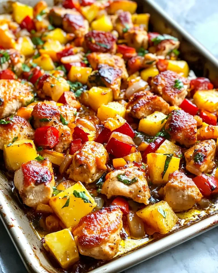 Tropical Delight: Easy Hawaiian Chicken Sheet Pan Dinner - Featured Image
