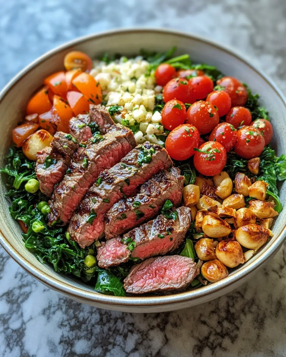 Final dish - Mediterranean Magic: A Healthy Steak Bowl Recipe to Savor