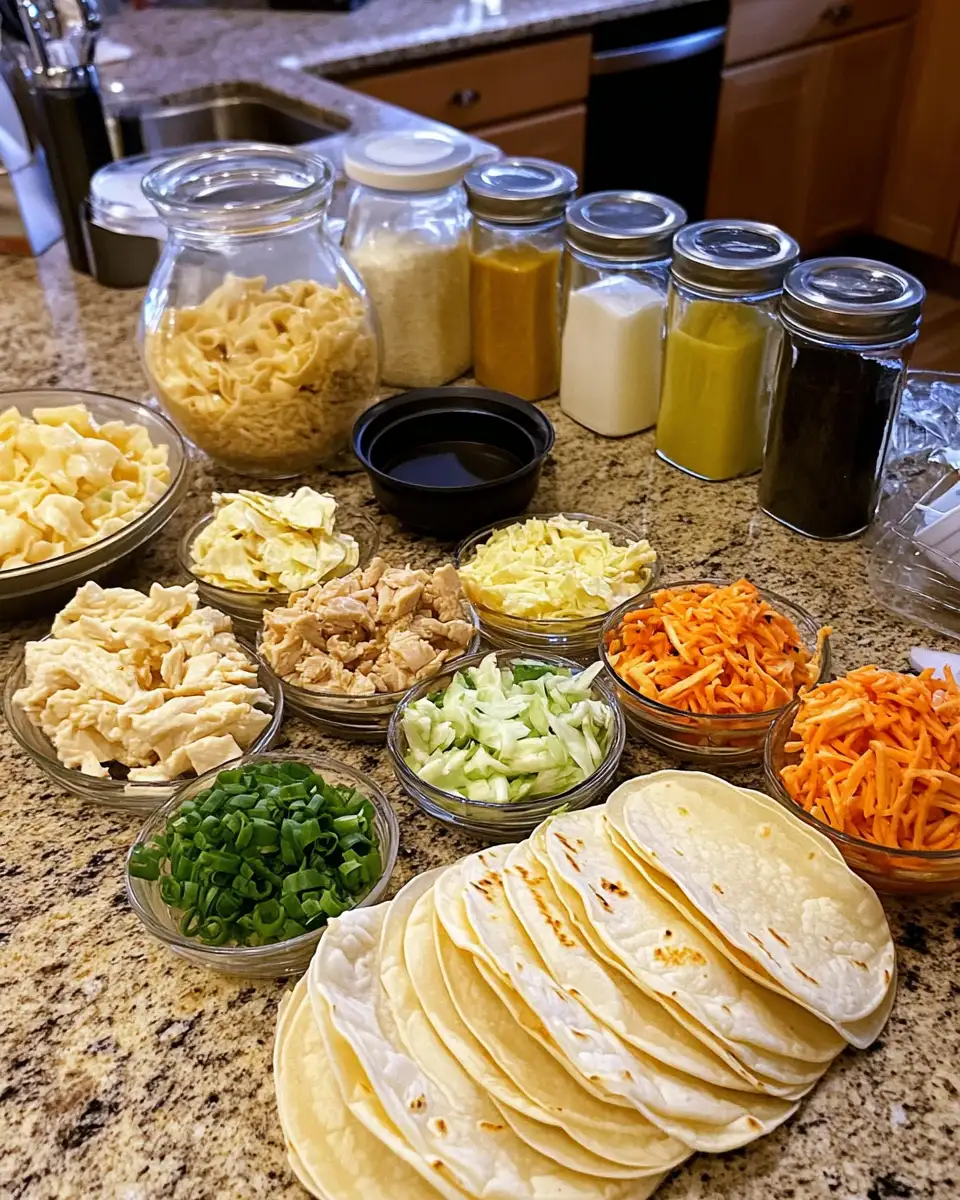 Savor the Flavor: Homemade Asian Chicken Wonton Tacos Delight 4 Ingredients for Savor the Flavor: Homemade Asian Chicken Wonton Tacos Delight