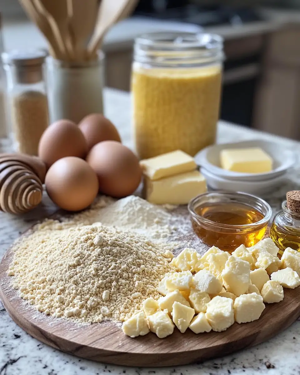 Ingredients for Irresistible Honey Butter Cornbread Poppers: A Sweet and Savory Delight