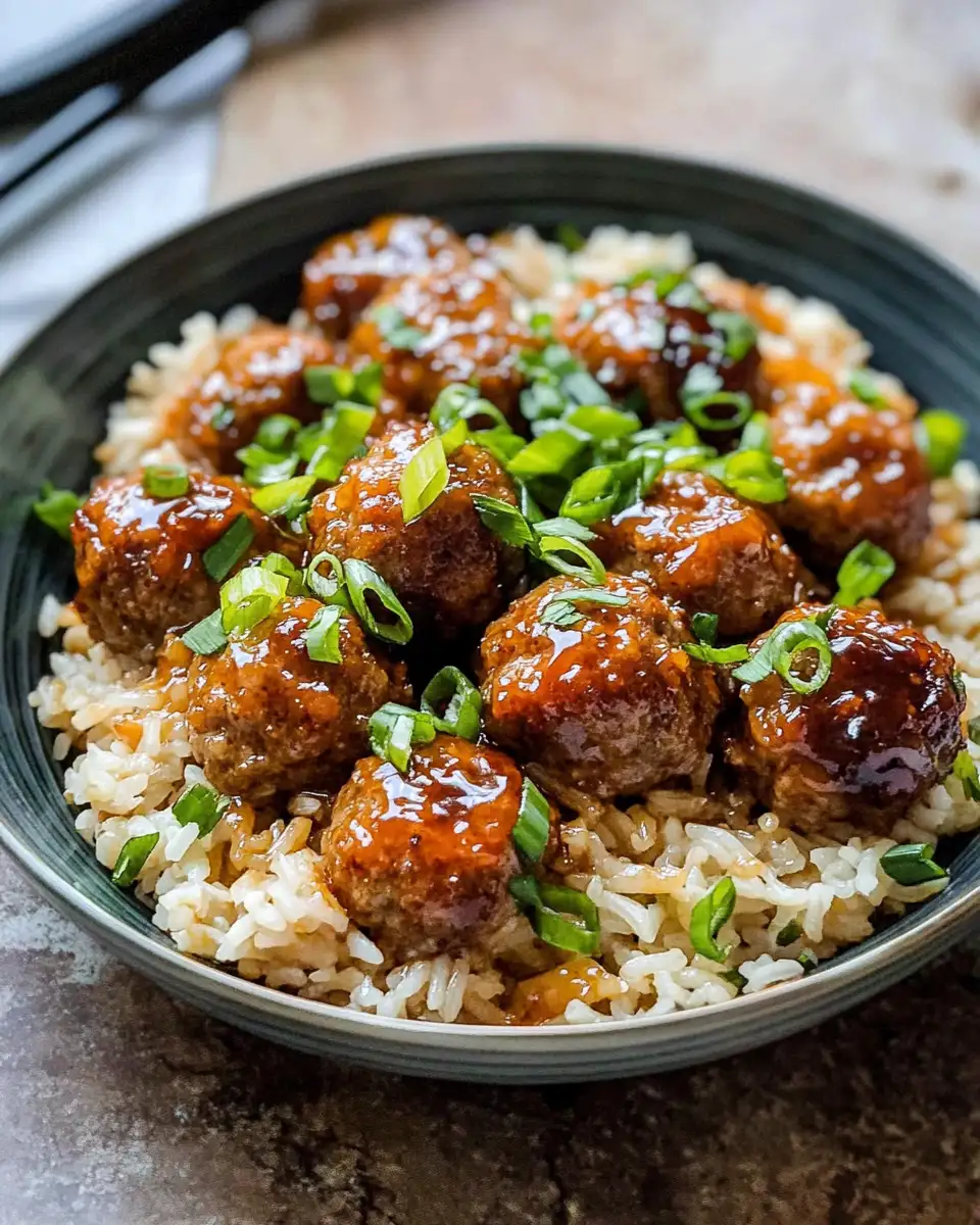 Savor the Sweet and Savory Delight of Honey Garlic Meatball Rice Bake - Featured Image