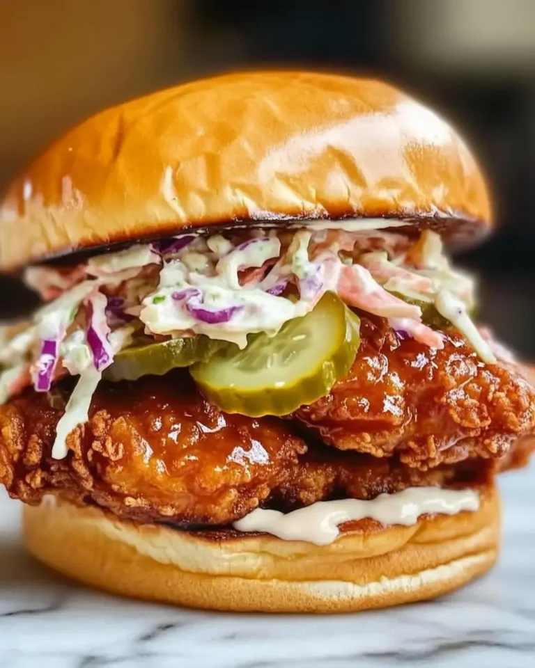 Savor the Spice: Hot Honey Fried Chicken Sandwich with Pickle Slaw Delight - Featured Image