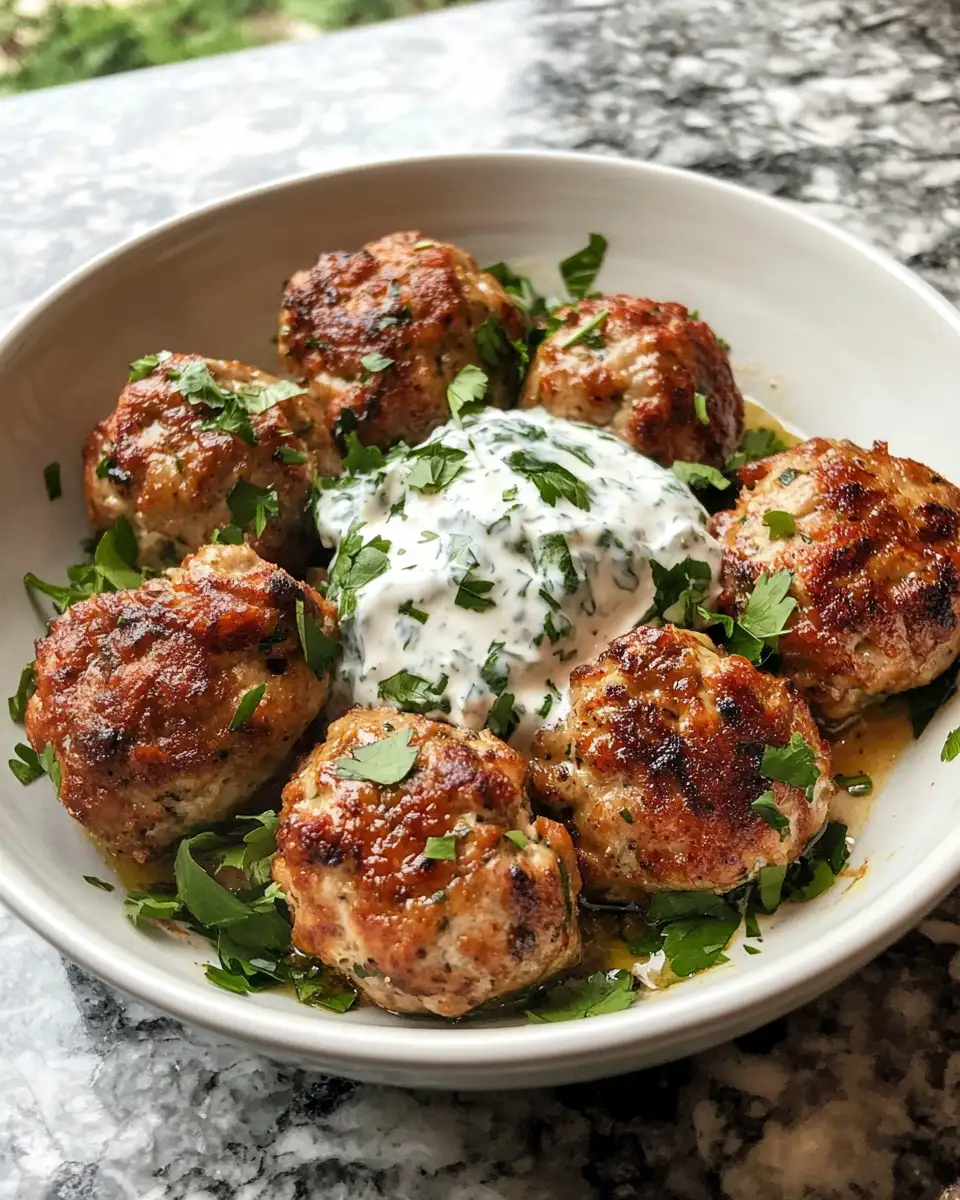 Final dish - Savor the Flavor: Irresistible Chicken Kofta with Creamy Garlic Yogurt Sauce Recipe
