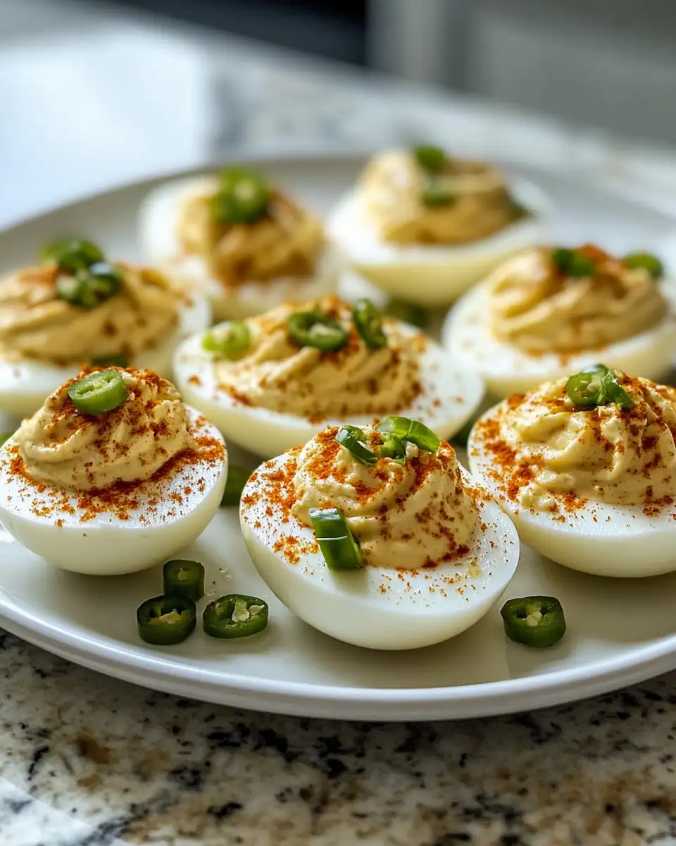 Spice Up Your Snack Game with Jalapeno Deviled Eggs 6 Final dish - Spice Up Your Snack Game with Jalapeno Deviled Eggs