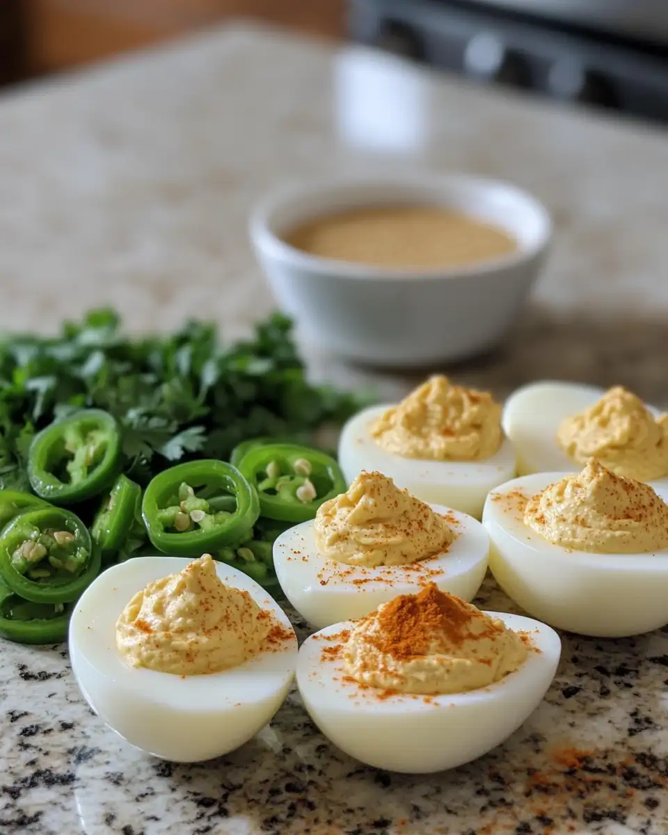 Spice Up Your Snack Game with Jalapeno Deviled Eggs 4 Ingredients for Spice Up Your Snack Game with Jalapeno Deviled Eggs