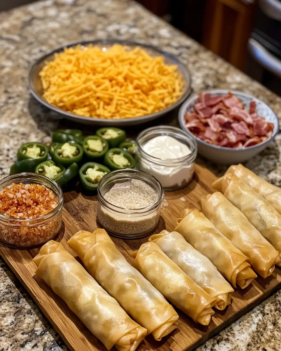 Spice Up Your Appetizer Game with Jalapeno Popper Egg Rolls 4 Ingredients for Spice Up Your Appetizer Game with Jalapeno Popper Egg Rolls