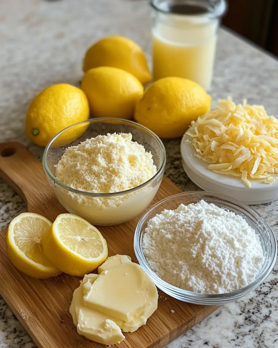Ingredients for Indulge in Zesty Bliss with Lemon Coconut Heaven Cookies
