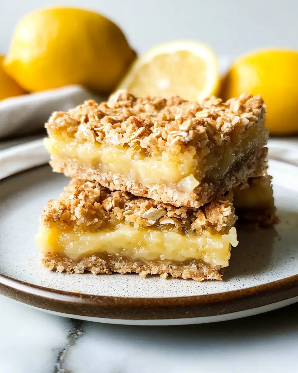 Zesty Delight: Lemon Oatmeal Crumble Bars That Brighten Your Day - Featured Image