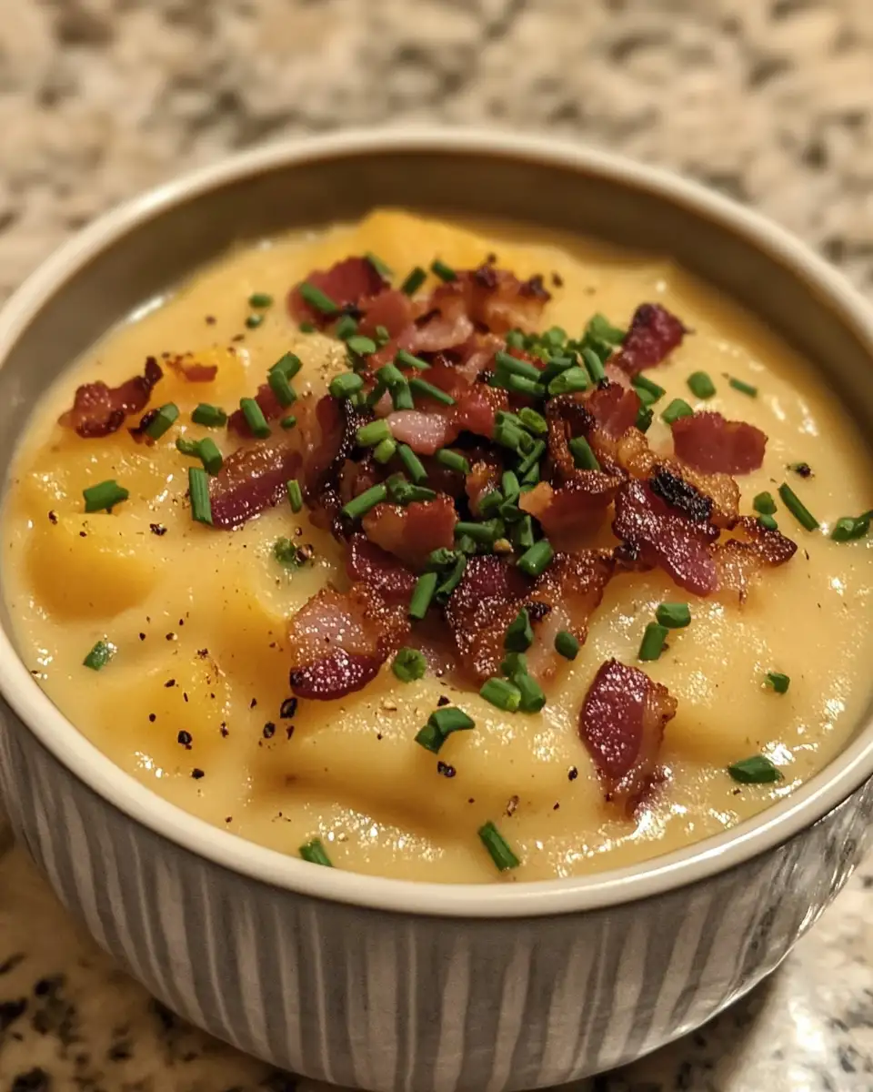 Ultimate Comfort: Loaded Baked Potato Soup with Bacon Bliss 6 Final dish - Ultimate Comfort: Loaded Baked Potato Soup with Bacon Bliss